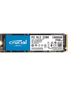 Crucial P2 1TB PCIe NVMe Gen-3.0 x4 3D TLC NAND SLC Cache M.2 NGFF (2280) Solid State Drive - CT1000P2SSD8