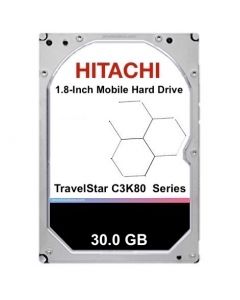 Hitachi Travelstar C3K80 - 30.0GB 3600RPM ZIF Ultra-ATA 33Mb/sec 128KB Cache 1.8" 5mm Laptop Hard Drive - HTC368030H5CE00