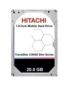 Hitachi Travelstar C4K60 Slim - 20.0GB 4200RPM ZIF Ultra-ATA 100Mb/sec 2MB Cache 1.8" 5mm Laptop Hard Drive - HTC426020G5CE00