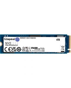 Kingston NV2 - 4TB PCIe NVMe 4.0 x4 3D QLC NAND Flash HMB-SLC Cache M.2 NGFF (2280) Solid State Drive - SNV2S/4000G