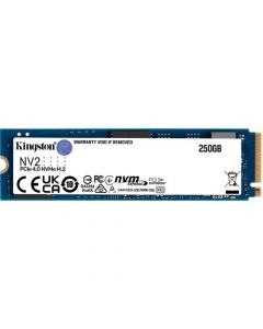 Kingston NV2 - 250GB PCIe NVMe 4.0 x4 3D TLC NAND Flash HMB-SLC Cache M.2 NGFF (2280) Solid State Drive - SNV2S/250G