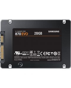 Samsung 870 EVO - 250GB SATA III 6Gb/s MLC V-NAND Flash 512MB LPDDR4 DRAM Cache 2.5" 6.8mm Solid State Drive - MZ-77E250B/AM