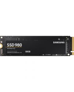 Samsung 980 - 500GB PCIe NVMe 3.0 x4 3D MLC V-NAND Flash HMB-SLC Cache M.2 NGFF (2280) Solid State Drive - MZ-V8V500B/AM