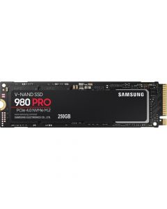 Samsung 980 PRO 250GB PCIe NVMe Gen-4.0 x4 MLC V-NAND 512MB LPDDR4 Cache M.2 NGFF (2280) Solid State Drive - MZ-V8P250B/AM