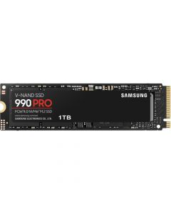 Samsung 990 PRO - 1TB PCIe NVMe 4.0 x4 3D TLC V-NAND Flash 1GB LPDDR4 DRAM Cache M.2 NGFF (2280) Solid State Drive - MZ-V9P1T0B/AM
