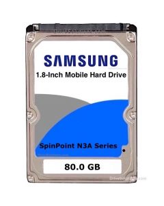 Samsung Spinpoint N3A - 80.0GB 3600RPM ZIF Ultra-ATA 66Mb/sec 8MB Cache 1.8" 5mm Laptop Hard Drive - HS08YHA