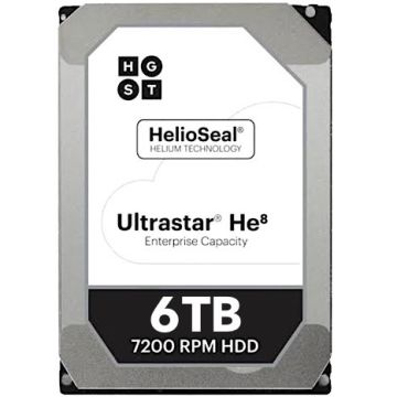 Hitachi Ultrastar He8 - 6TB 7200RPM 4Kn SATA 6Gb/s 128MB Cache 3.5" Enterprise Class Hard Drive - HUH728060ALN601 (TCG SED)