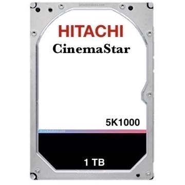 Hitachi CinemaStar 5K1000 - 1TB CoolSpin SATA 3Gb/s 8MB Cache 3.5" Hard Drive - HCS5C1010CLA382