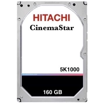 Hitachi CinemaStar 5K1000 - 160GB CoolSpin SATA 3Gb/s 8MB Cache 3.5" Hard Drive - HCS5C1016CLA382