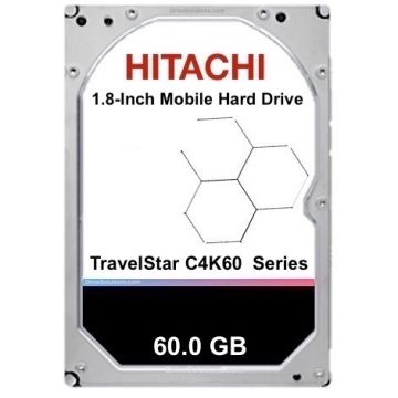 Hitachi Travelstar C4K60 - 60.0GB 4200RPM PATA Ultra-ATA 100Mb/sec 2MB Cache 1.8" 9.5mm Laptop Hard Drive - HTC426060G9AT00