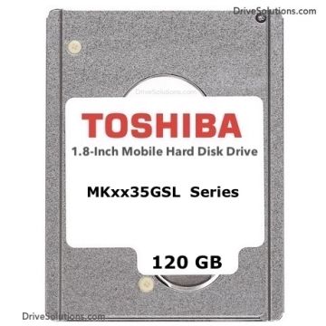 Toshiba Mobile HDD - 120GB 4200RPM Micro SATA II 3.0Gb/sec 8MB Cache 1.8" 5mm Laptop Hard Drive - MK1235GSL