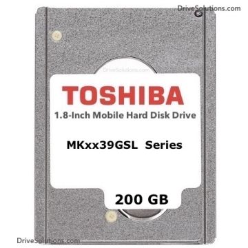 Toshiba Mobile HDD - 200GB 4200RPM LIF Micro SATA 1.5Gb/sec 16MB Cache 1.8" 5mm Laptop Hard Drive - MK2039GSL