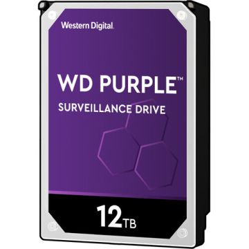 Western Digital Purple - 12TB 7200RPM SATA III 6Gb/s 256MB Cache 3.5" Surveillance Hard Drive - WD121PURZ