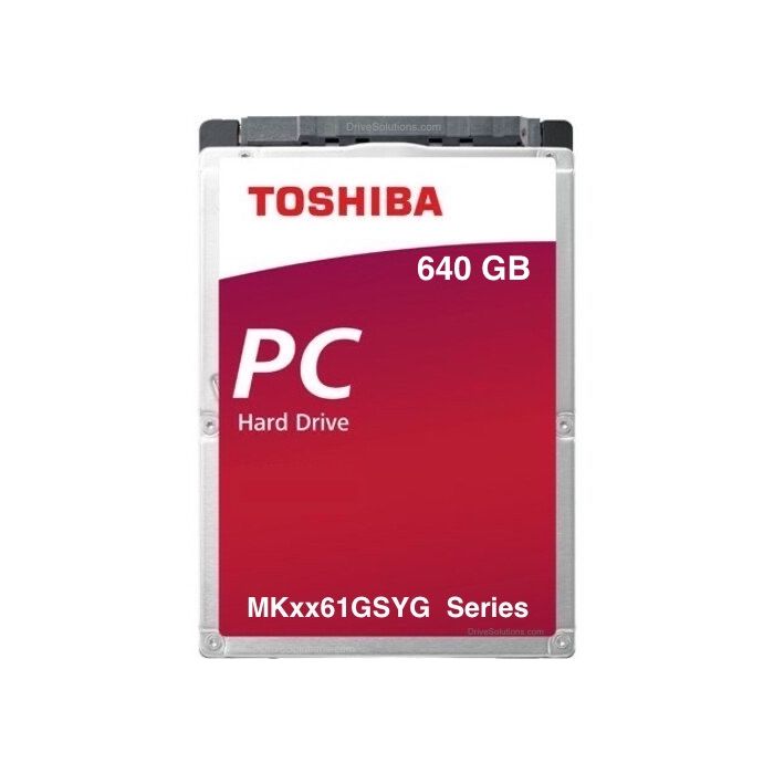 Toshiba Mobile HDD - 640GB 7200RPM SATA II 3Gb/s 16MB Cache 2.5" 9.5mm Laptop Hard Drive - MK6461GSYG (SED Wipe)