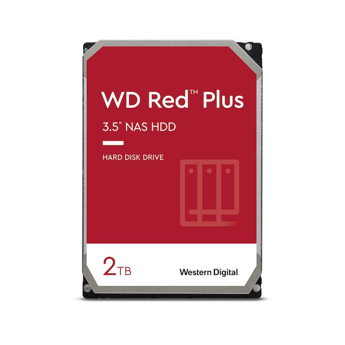 Western Digital Red Plus - 2TB 5400RPM SATA 6Gb/s III 64MB Cache 3.5" NAS Hard Drive - WD20EFRX