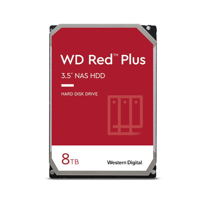 Western Digital Red Plus - 8TB 7200RPM SATA III 6Gb/s 256MB Cache 3.5" NAS Hard Drive - WD80EFBX
